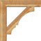 Ekena Millwork Balboa Block Rough Sawn Bracket w/ Offset Brace, Western Red Cedar, 8"W x 38"D x 38"H BKT0806X38X38BOA05RWR - alternate 3